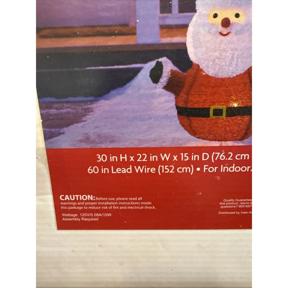 Holiday Home Lighted Christmas Santa Collapsible 30
